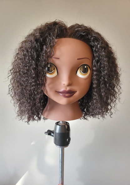Tiana Hair Styling Doll on Stand - Doll Head for Kids with Naturally Textured Hair