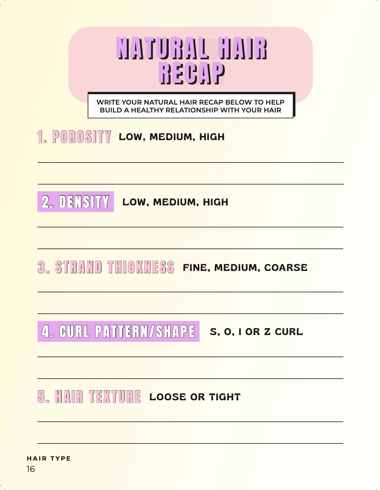 Hello Hair x Curl Code Black Workbook - Natural Hair Recap