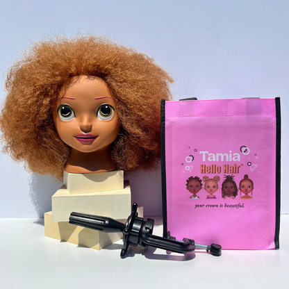 Tamia Hair Styling Doll for Kids - Textured Natural Hair (Complete Kit)
